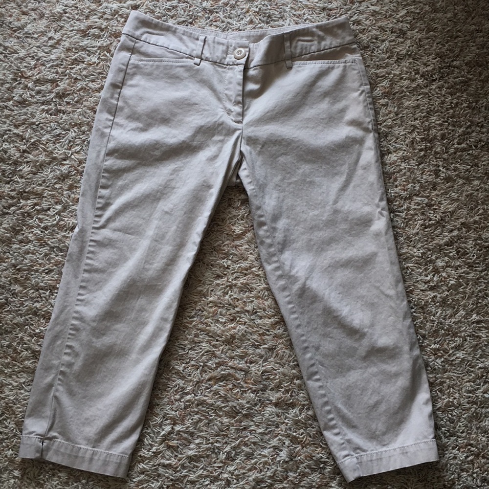 Ann Taylor Loft Khaki Original Crops
